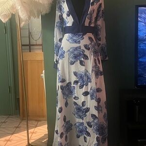 Blue Floral Maxi Dress
